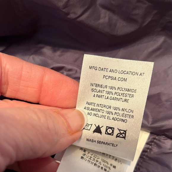 Patagonia Women's Puffer Jacket - Grey/Purple, Size XL - Picture 9 of 15